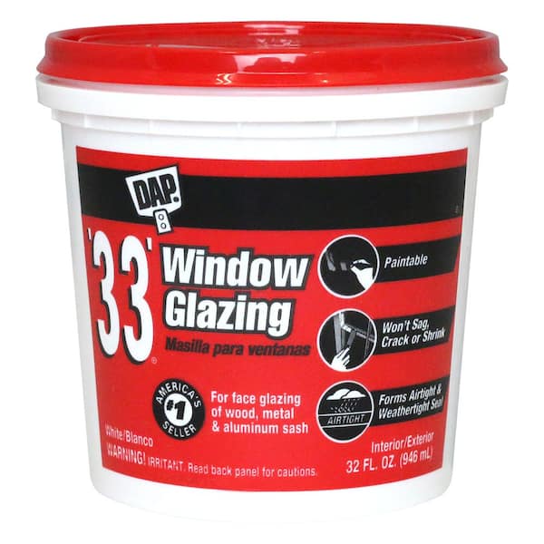 DAP 33 1 qt. White Window Glazing