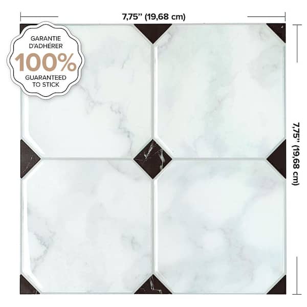 Betera Blanco Multicolor 7.75 in. x 7.75 in. Vinyl Peel and Stick Tile (1.59 sq. ft./4 pack)