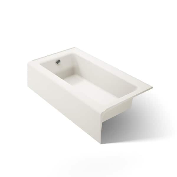 KOHLER Bellwether 60 in. x 32 in. Soaking Bathtub with Left-Hand Drain in Biscuit