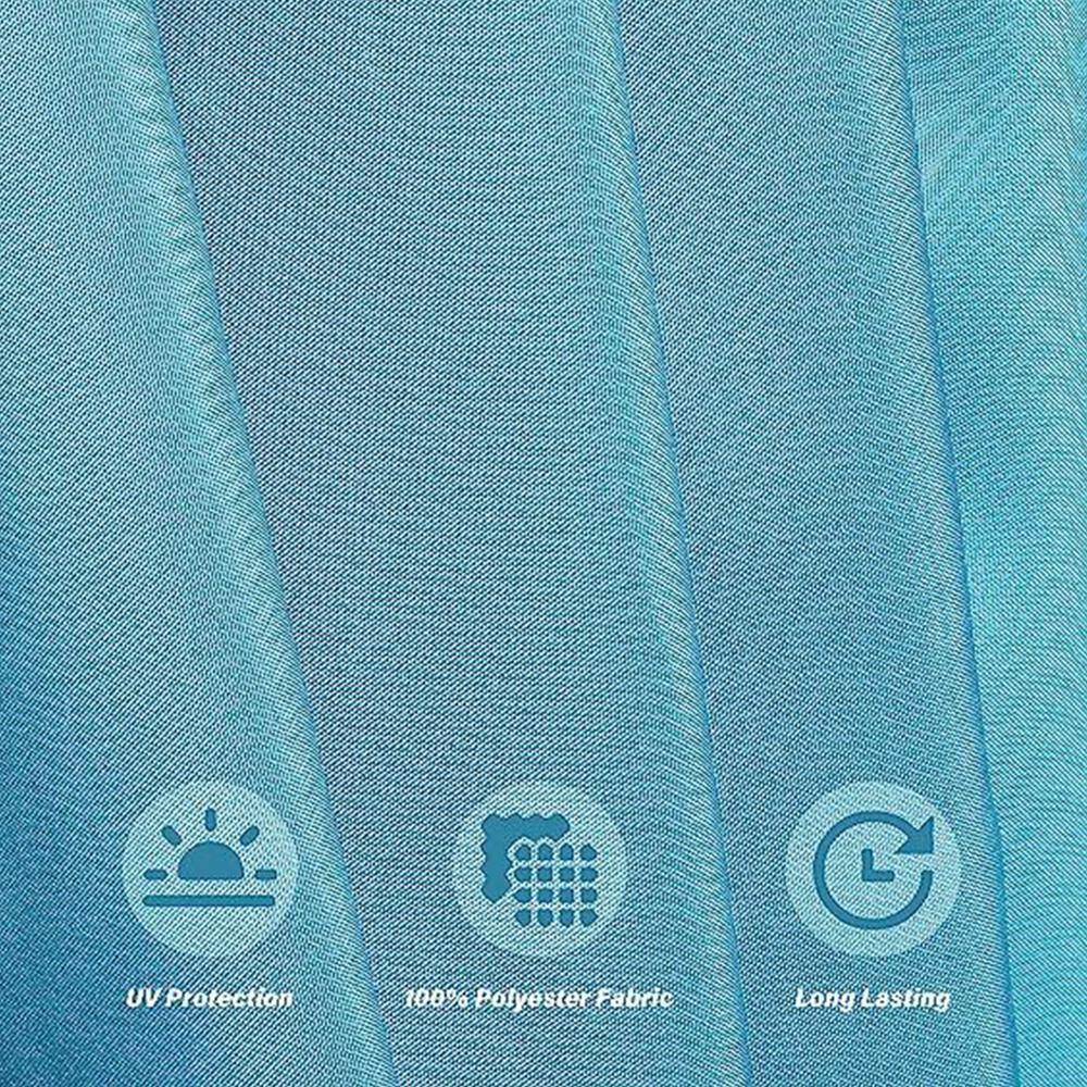 Turquoise Round Polyester 9ft Patio Umbrella Replacement Canopy