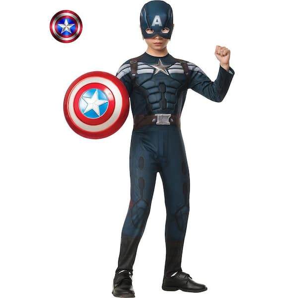 Rubie's Costumes Marvel Small Boys Deluxe Captain America 2 Stealth Muscle Kids Costume