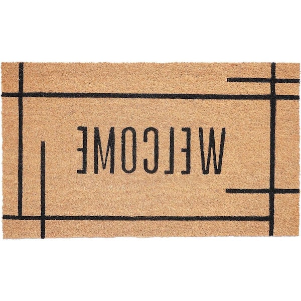 Multi-Colored 29 in. x 17 in. Coir Outdoor Door Mat