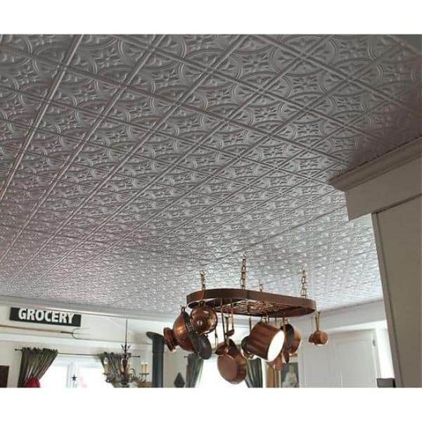 4 Ft Tin Style Ceiling And Wall Tiles, Plastic Ceiling Tiles 2×4