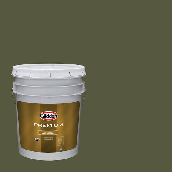 Glidden Premium 5 gal. PPG1125-7 Pinetop Semi-Gloss Exterior Latex Paint