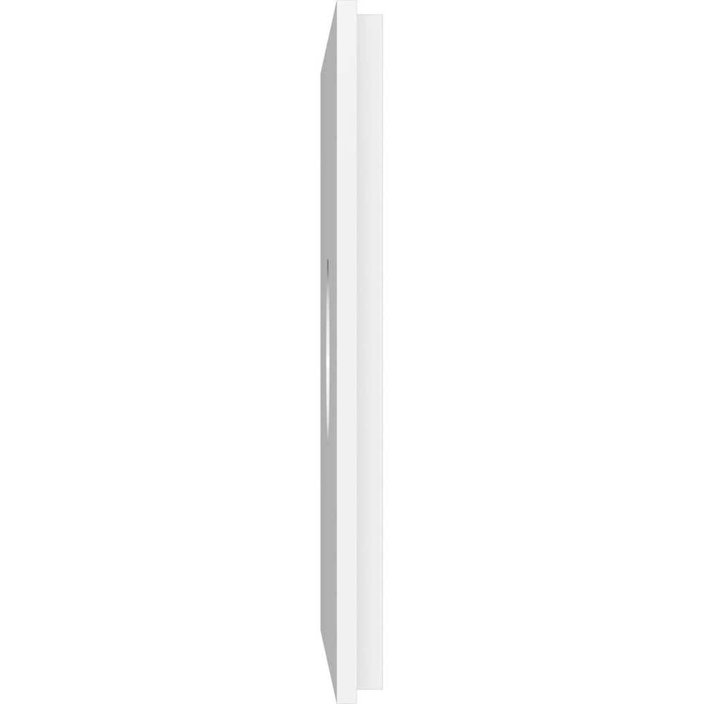 Beaux White PVC Contemporary Ceiling Medallion, 20" x 13.38"