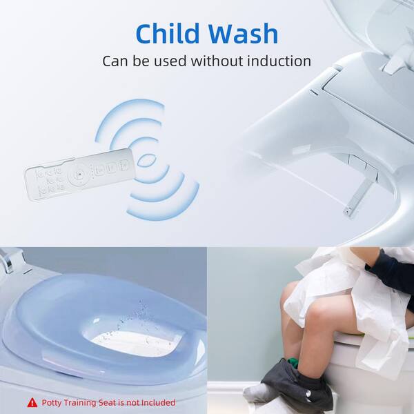 WOODBRIDGE Electric Plug-In Elongated Bidet Toilet Seat with Auto-Features