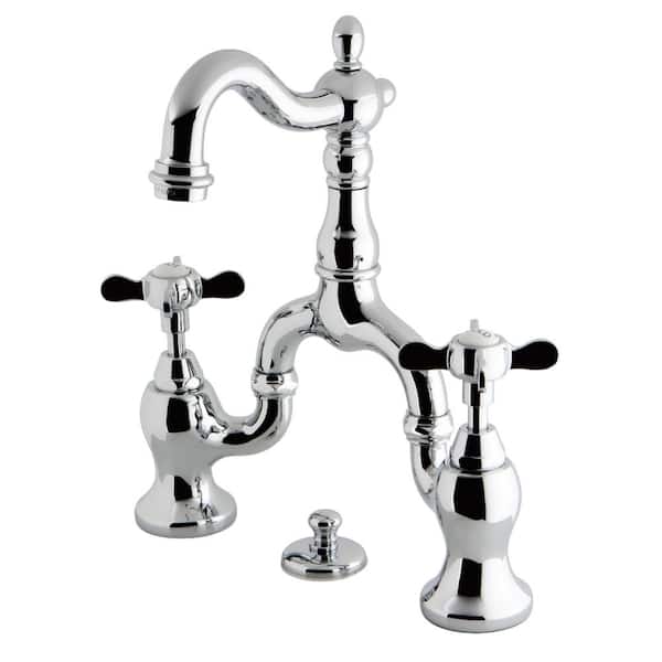 Kingston Brass Essex 8 in. Widespread Double Handle Bathroom Faucet in Polished Chrome