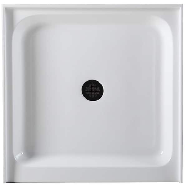 Goodyo 36 x 36 Shower Base Single Threshold Center Drain Shower Pan in  Black 