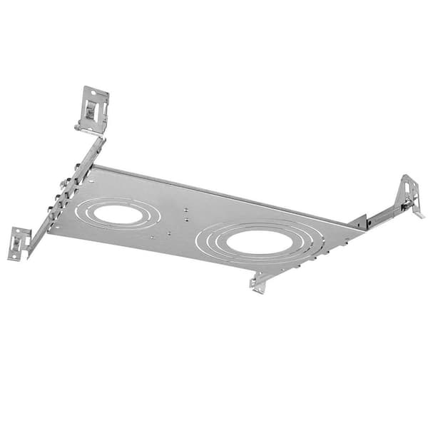 New Construction Mounting Plate 2-3-4-5-6 in. 7 Cutout Sizes Galvanized Steel Recessed Lighting Shallow Housing