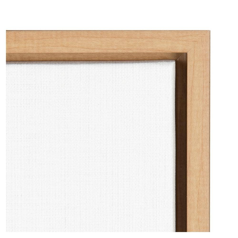 Flower Pop Pastel II Abstract Canvas Art with Maple Frame