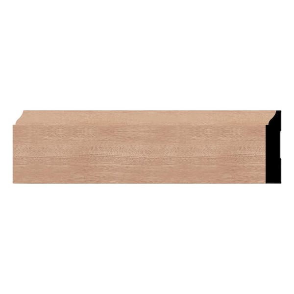 Ekena Millwork WM623 0.56 in. D x 3.25 in. W x 96 in. L Wood Sapele Mahogany Baseboard Moulding