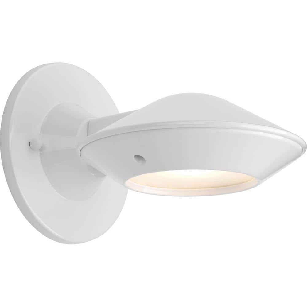 Strata Modern LED Outdoor Wall Lantern in White Finish