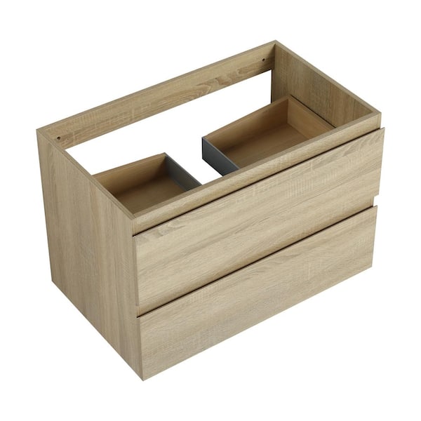 UPIKER Modern 29.31 in. W x 17.94 in. D x 19.69 in. H Bath Vanity Cabinet without Top in Light Oak Unassembled