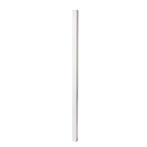 Unbranded 2 in. x 2 in. x 6.5 ft. White Metal Fence Post with Post Cap