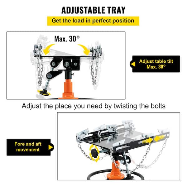 SKYSHALO Transmission Jack, 1/2Ton/1100lbs. Capacity Hydraulic