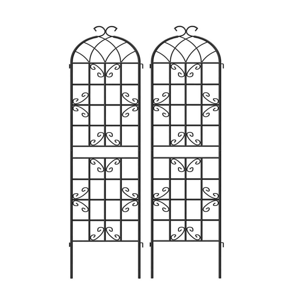 87 in. Decorative Plant Trellis Vegetables and Flower Trellis 2-Pack