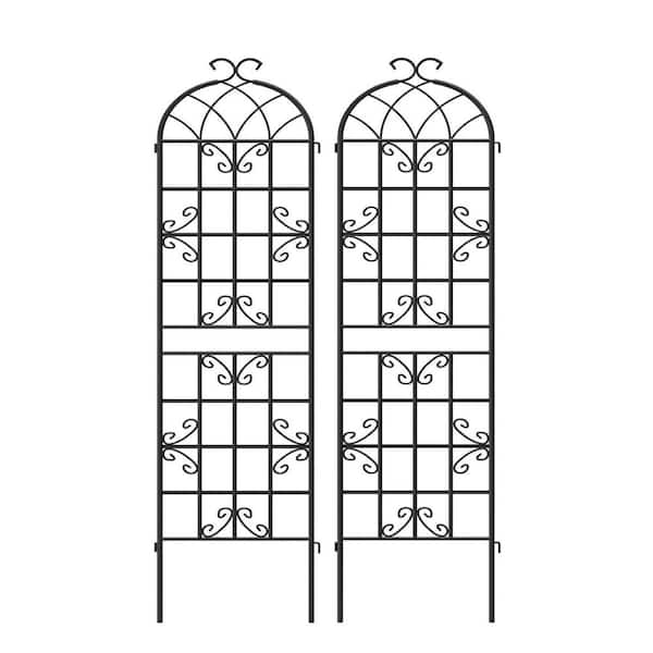 Unbranded 87 in. Decorative Plant Trellis Vegetables and Flower Trellis 2-Pack
