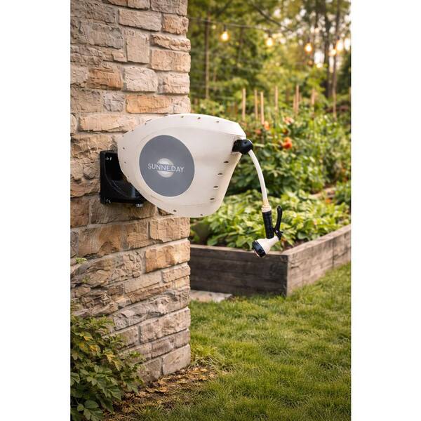 Sunneday 100 ft. Retractable Garden Hose Reel GKW-30SR - The Home