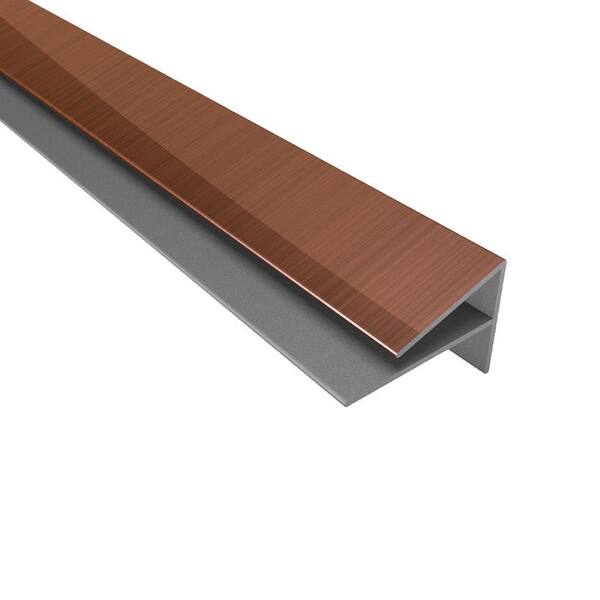 Fasade 4 ft. Large Profile Outside Corner Trim in Polished Copper