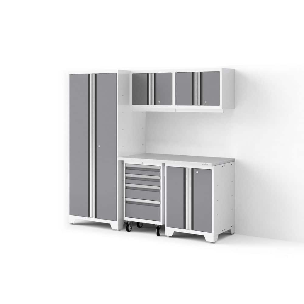 Bold Series XL 78 in. W x 76.75 in. H x 24 in. D 24-Gauge Steel Garage Cabinet Set in Platinum (6-Piece) price history on PriceWatchPro