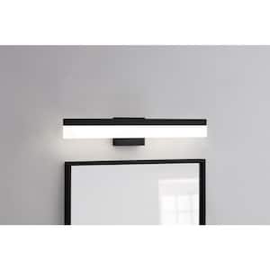 Eldridge 24 in. Matte Black 1-Light LED Bathroom Vanity Light Bar