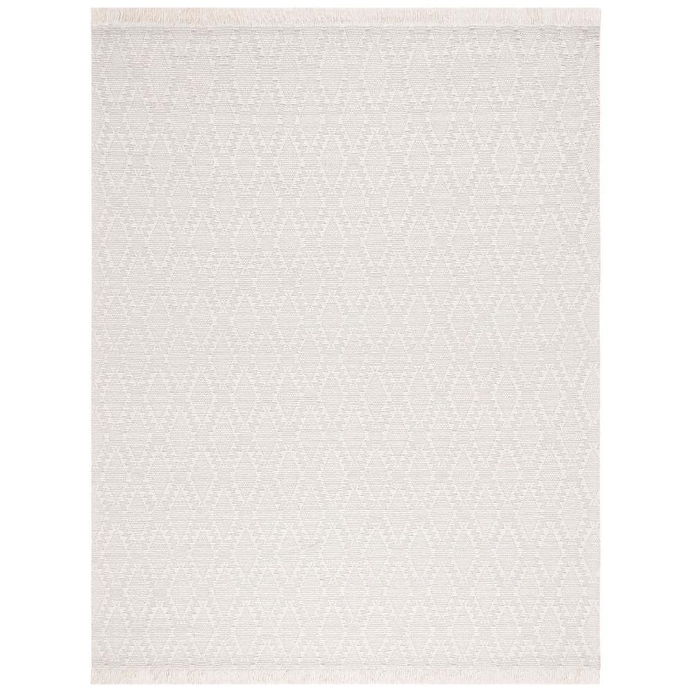SAFAVIEH Marbella Ivory 8 ft. X 10 ft. HighLow Geometric Area Rug