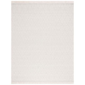 Marbella Ivory 8 ft. X 10 ft. High-Low Geometric Area Rug
