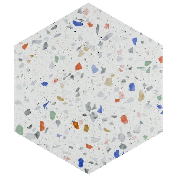 Merola Tile Venice Hex Colors Light 8-5/8 in. x 9-7/8 in. Porcelain Floor and Wall Tile (11.5 sq. ft./Case)
