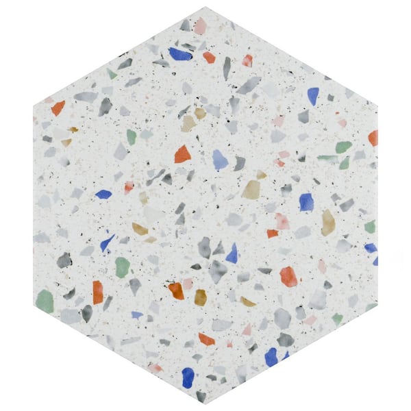 Venice Hex Colors Light 8-5/8 in. x 9-7/8 in. Porcelain Floor and Wall Take Home Tile Sample