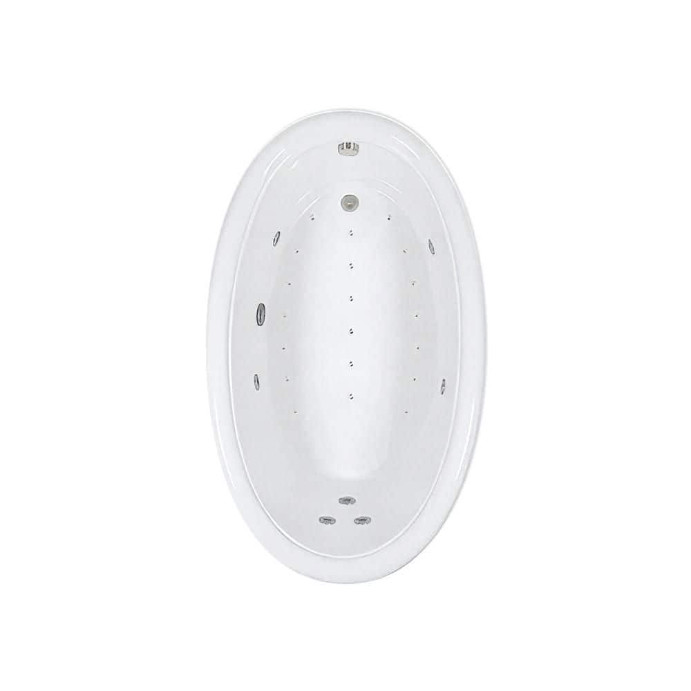 70 in. x 42 in. Acrylic Oval Drop-in Whirlpool and Air Bathtub with Reversible Drain in White price history on PriceWatchPro