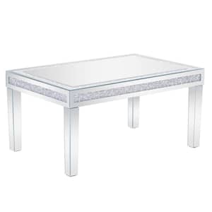 35 in. Silver Rectangle MDF Coffee Table