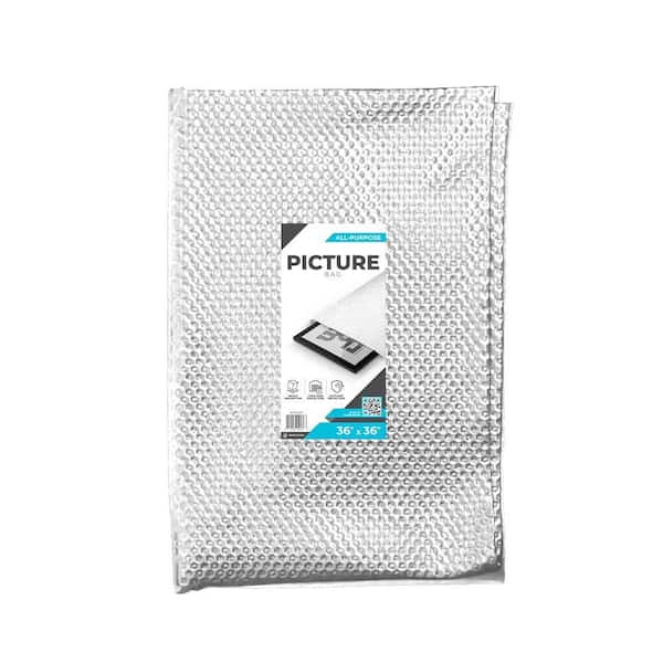 36 in. Clear Bubble Cushion Picture Bag (2-Pack)