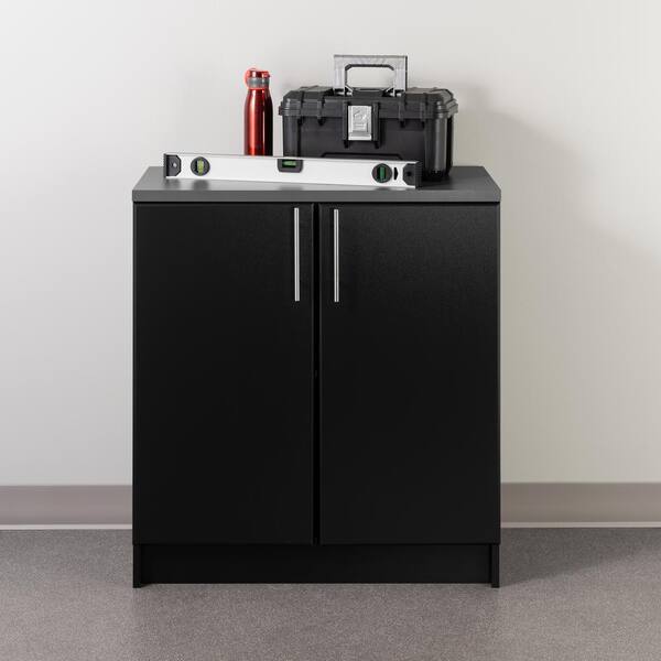 BenchTop Countertop Storage Cabinet with 20 Drawers - BLACK Frame with Clear