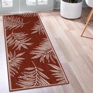 Liana Red and Ivory 2 ft. x 8 ft. Indoor/Outdoor Area Rug