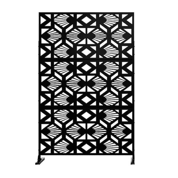 Dovelina 76 in. x 47 in. Laser Cut Metal Outdoor Wall Art Privacy Screen