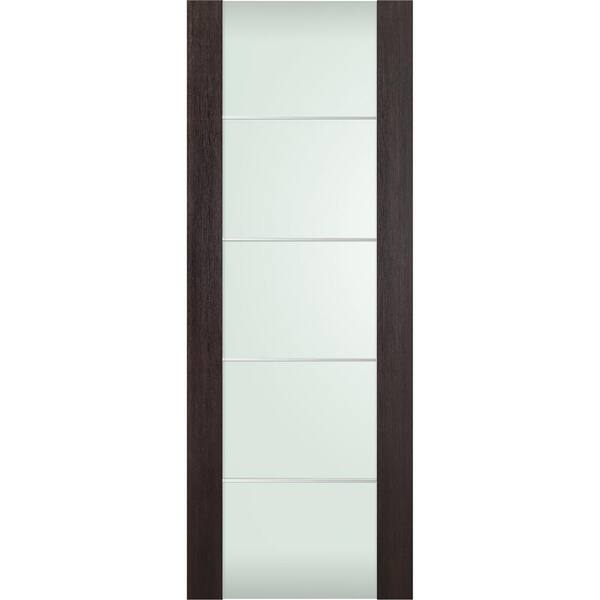 Belldinni Vona 202 4H 36 in. x 80 in. No Bore Full Lite Frosted Glass Veralinga Oak Composite Wood Interior Door Slab