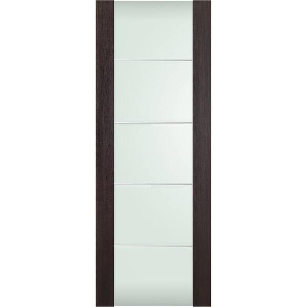 Belldinni Vona 202 4H 36 in. x 84 in. No Bore Full Lite Frosted Glass Veralinga Oak Composite Wood Interior Door Slab