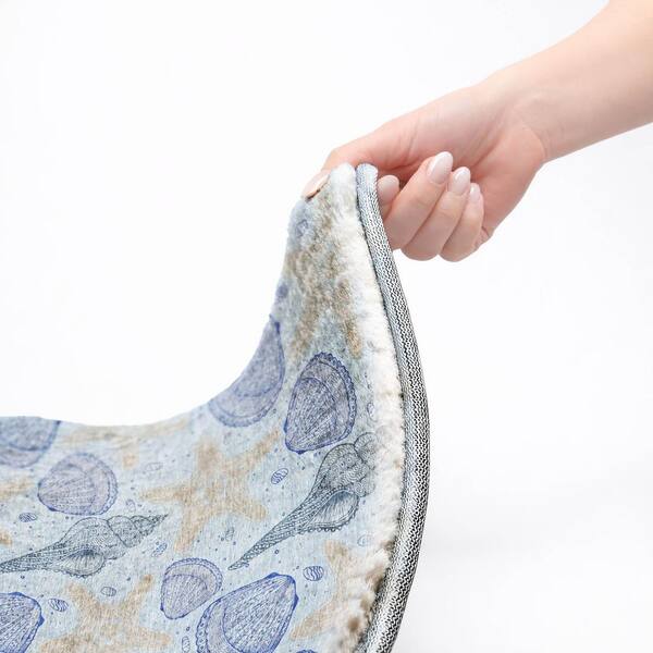 Dream Shag Premium Machine Washable Abstract ADS183 Blue 10 ft. x 14 ft. Area Rug