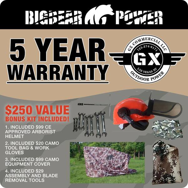 BIGBEAR POWER Tornadic 5 in. 15 HP Gas Powered Commercial