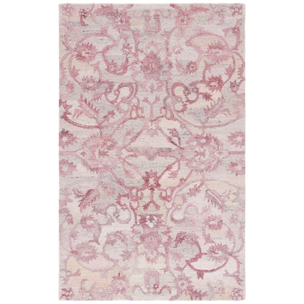 Anatolia 6 ft. x 9 ft. Light Pink Traditional Garden Area Rug