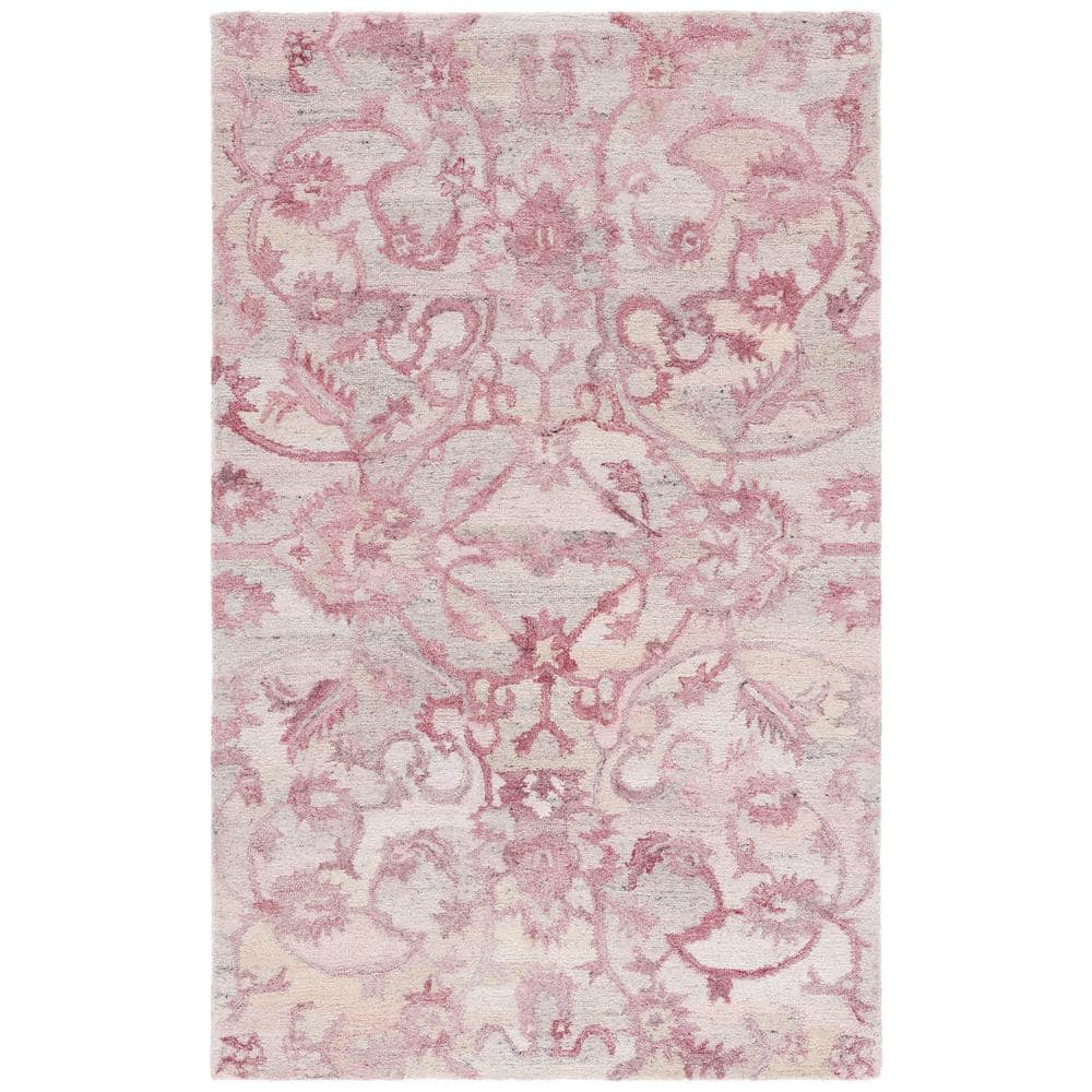 Anatolia Light Pink Handmade Wool and Synthetic 8' x 10' Area Rug