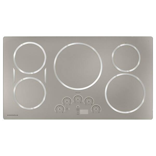 Monogram 36 in. Induction Cooktop in Silver with 5 Elements