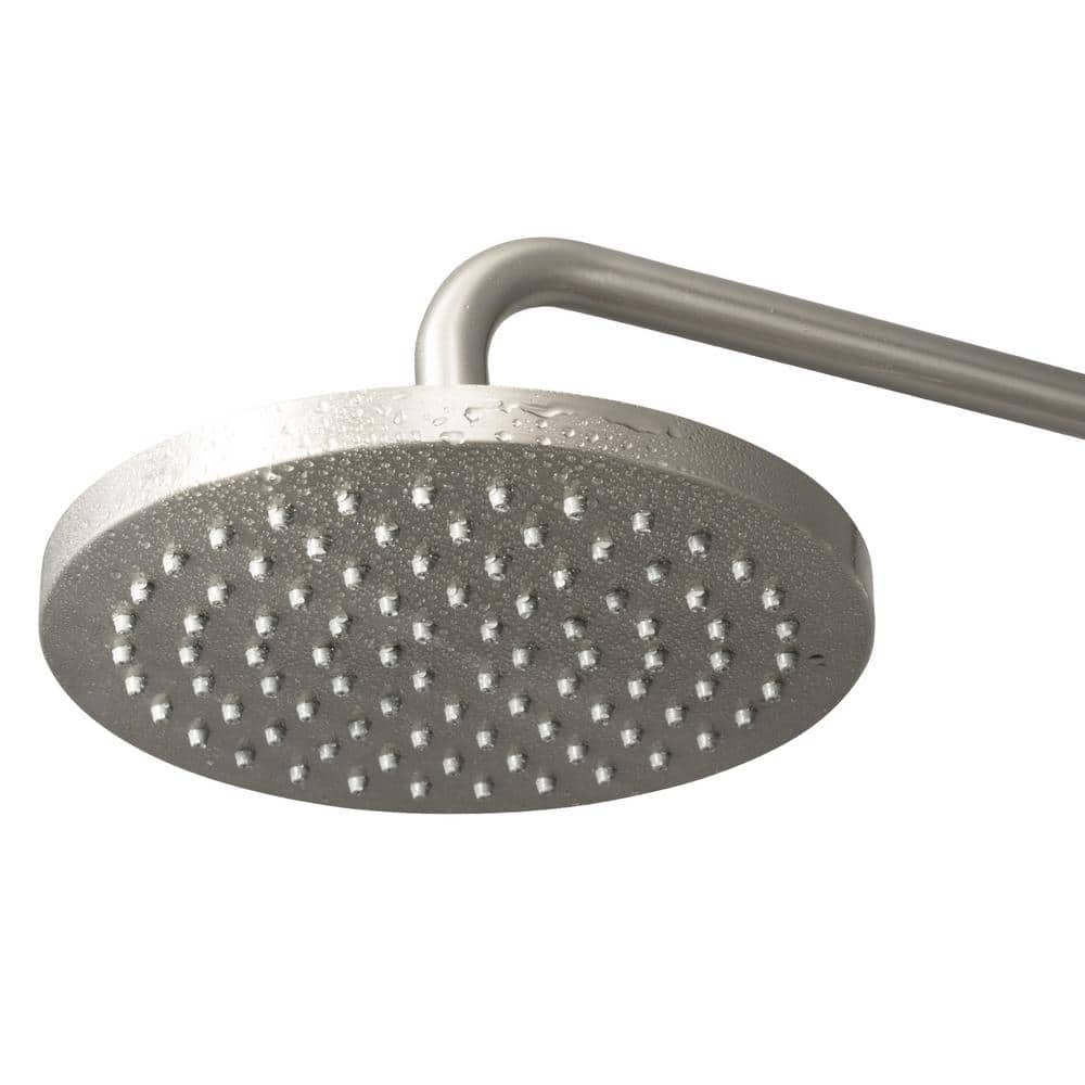 Brushed Nickel Multi-Function Shower System with Adjustable Height