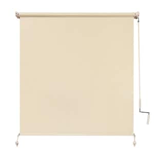 Sesame UV Blocking Fade Resistant Fabric Exterior Roller Shade 48 in. W x 72 in. L