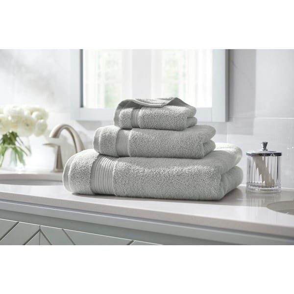 Gray and best sale white hand towels