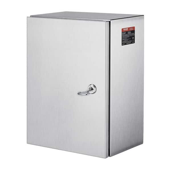 1536 cu. in. Electrical Enclosure Box 16 x 12 x 8 in. NENA 4X IP66 Wall Mount Junction Box Stainless Steel 4 Knockouts