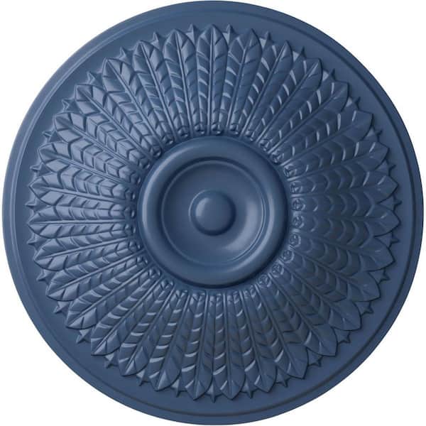 Ekena Millwork 23-1/2" x 3-1/2" Modena Urethane Ceiling Medallion (Fits Canopies upto 5-1/4") Hand-Painted Americana