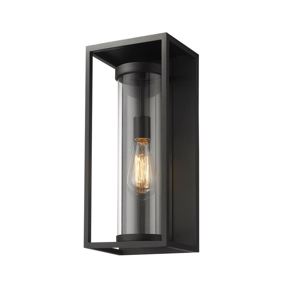 Dunbroch Black Outdoor Hardwired Wall Sconce with No Bulbs Included
