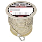 Cima Di Ancoraggio In Nylon A Doppia Treccia Extreme Max | 0,95 Cm Con Ditale Inox | Carico Rottura 1,5 Kg | Bianco E Oro