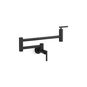 Wall Mount Pot Filler in Matte Black